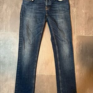 Nudie Jeans Dark Blue Men's Straight Jeans